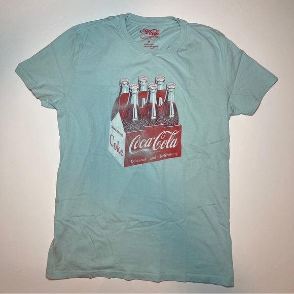 Size Medium Lucky Brand Men's Coca-Cola 6 Pack Tee - Picture 2 of 4